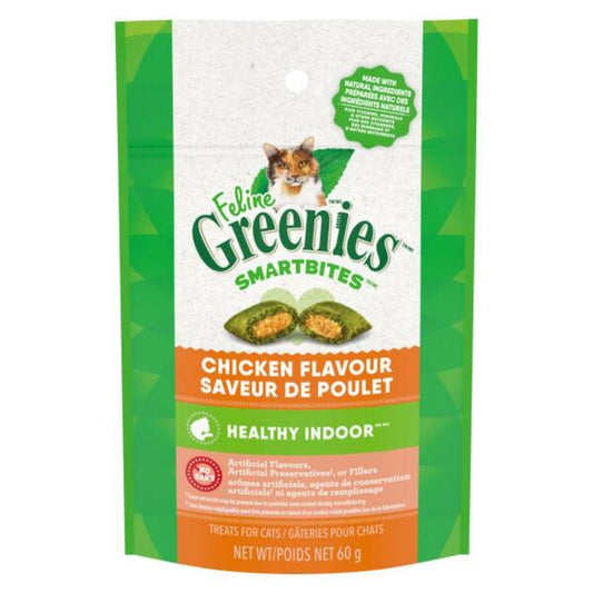Feline Greenies SmartBites Healthy Indoor Chicken Flavor Cat Treats (CA), 60-gram (Size: 60-gram)