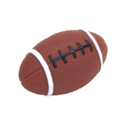 Rascals Vinyl Football Dog Toy, Brown, 4-in (Size: 4-in)