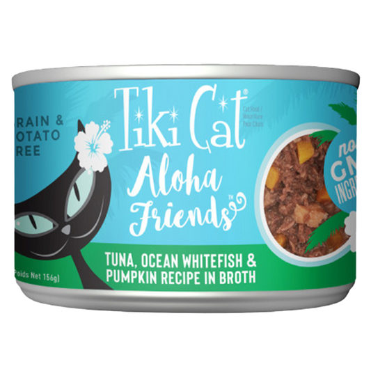 Tiki Cat Aloha Friends Tuna with Ocean Whitefish & Pumpkin Wet Cat Food, 5.5-oz can (Size: 5.5-oz)