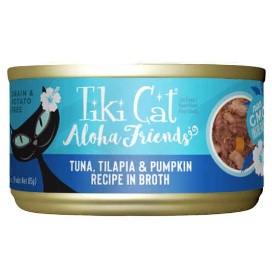 Tiki Cat Aloha Friends Tuna with Tilapia & Pumpkin Wet Cat Food, 3-oz can (Size: 3-oz)