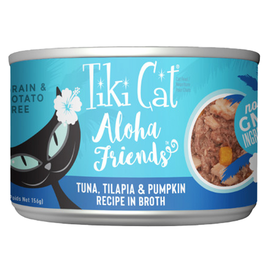 Tiki Cat Aloha Friends Tuna with Tilapia & Pumpkin Wet Cat Food, 5.5-oz can (Size: 5.5-oz)