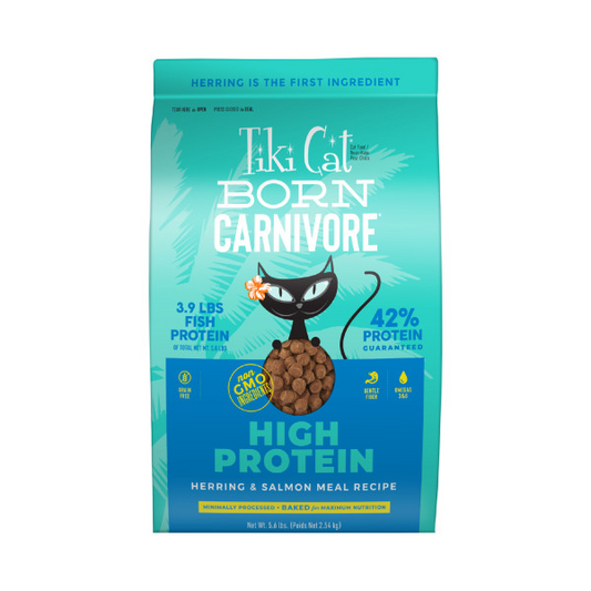 Tiki Cat Born Carnivore Herring & Salmon Dry Cat Food, 5.6-lb (Size: 5.6-lb)