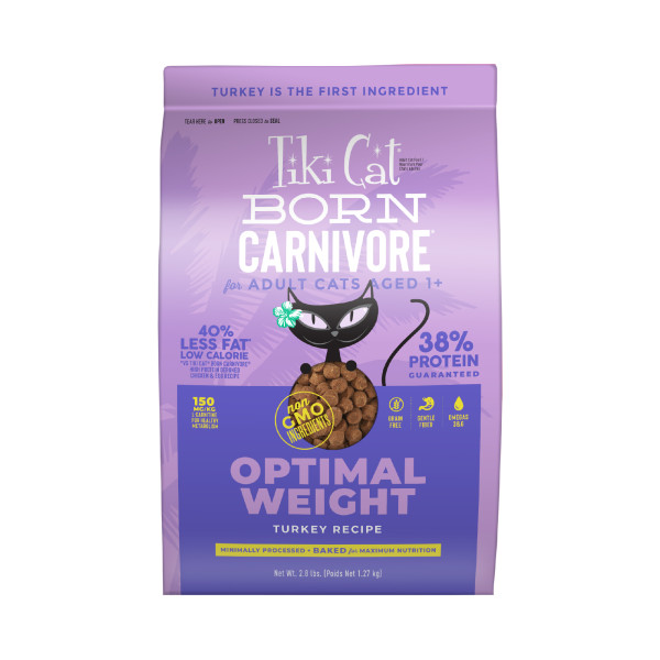 Tiki Cat Born Carnivore Silver Senior Health Chicken & Herring Meal Non-GMO Dry Cat Food, 2.8-lb