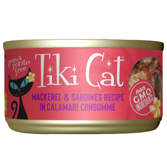 Tiki Cat Grill Mackerel & Sardines Recipe in Calamari Consomme, 2.8-oz (Size: 2.8-oz)