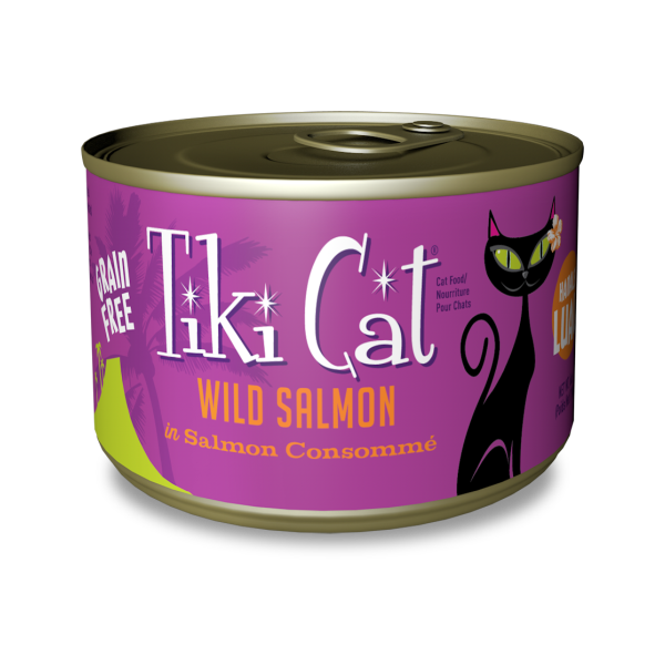 Tiki Cat Luau Wild Salmon Recipe in Salmon Consomme, 6-oz (Size: 6-oz)