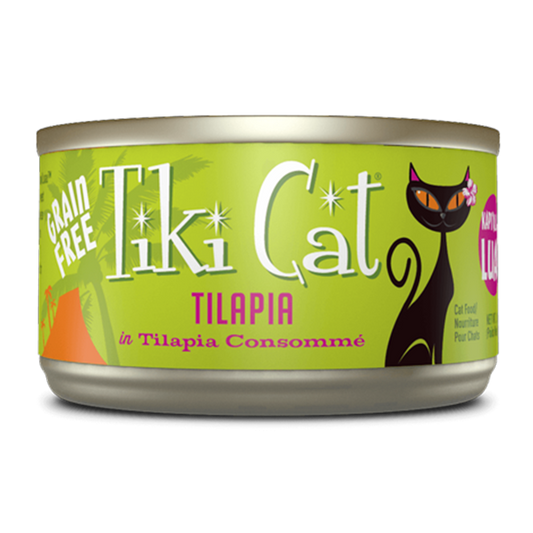 Tiki Cat Luau Kapi'Olani Tilapia in Tilapia Consomme Canned Cat Food, 6-oz (Size: 6-oz)