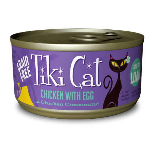 Tiki Cat Koolina Luau Chicken & Egg Recipe in Chicken Consomme Wet Cat Food Can, 2.8-oz (Size: 2.8-oz)