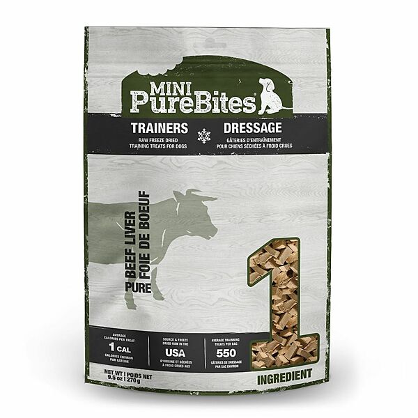 PureBites Mini Trainers Beef Liver Freeze-Dried Dog Treats, 9.5-oz (Size: 9.5-oz)