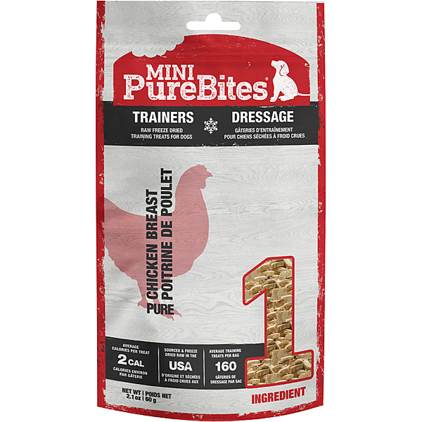 PureBites Mini Trainers Chicken Breast Dog Treats, 2.1-oz (Size: 2.1-oz)