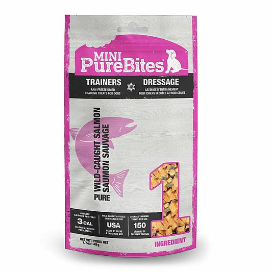 PureBites Mini Trainers Wild Caught Salmon Freeze-Dried Dog Treats, 1.7-oz (Size: 1.7-oz)
