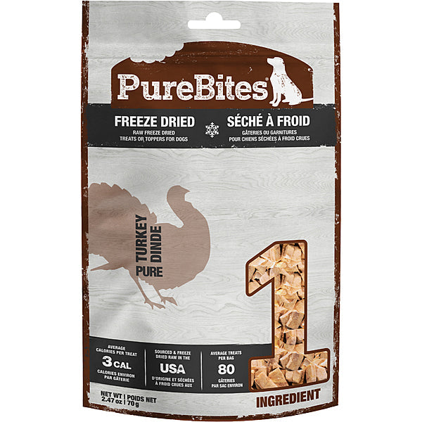 PureBites Turkey Freeze-Dried Dog Treats, 2.47-oz (Size: 2.47-oz)