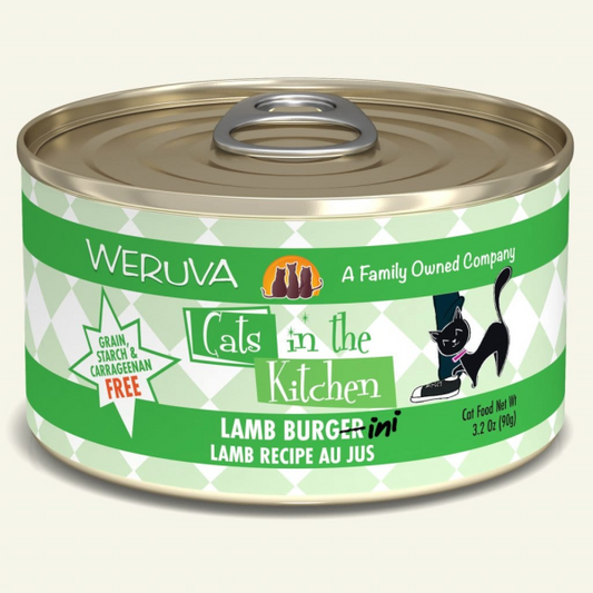 Cats in the Kitchen Lamb Burger-ini Lamb Recipe Au Jus Wet Cat Food Can, 3.2-oz (Size: 3.2-oz)