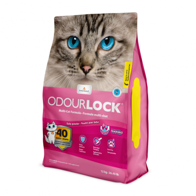 Intersand OdorLock Baby Powder Cat Litter, 12-kg (Size: 12-kg)
