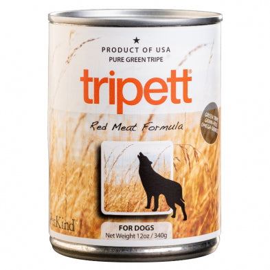 PetKind Tripett Red Meat Formula Green Beef Tripe Grain-Free Canned Dog Food, 12-oz|340-g (Size: 12-oz|340-g)