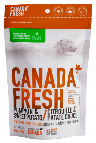 PetKind Canada Fresh Pumpkin & Sweet Potato Air-Dried Dog Treats, 6-oz (Size: 6-oz)