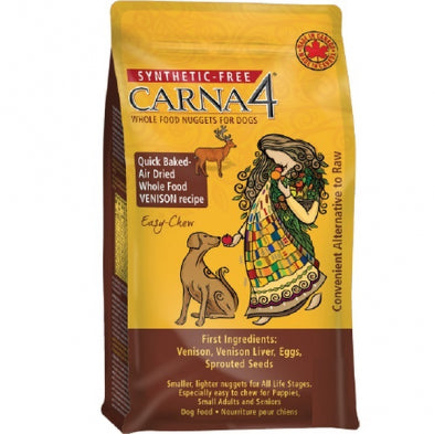 Carna4 Easy-Chew Quick Baked Venison Grain-Free Air-Dried Dog Food, 2.2-lb (Size: 2.2-lb)