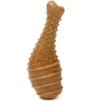 Powerbone Nylon & Bamboo Chew Chicken Thigh Dog Toy, 5.8-in (Size: 5.8-in)