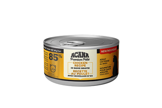 ACANA Premium Pate Chicken Recipe in Bone Broth Wet Cat Food Can (CA), 85-gram (Size: 85-gram)