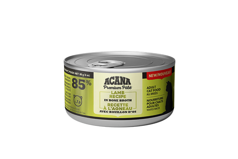 ACANA Premium Pate Lamb Recipe in Bone Broth Wet Cat Food Can (CA), 155-gram (Size: 155-gram)