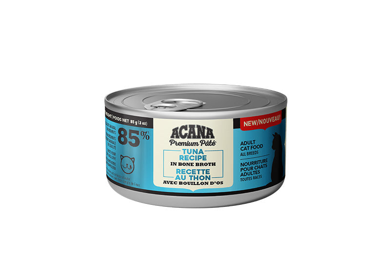 ACANA Premium Pate Tuna Recipe in Bone Broth Wet Cat Food Can (CA), 155-gram (Size: 155-gram)