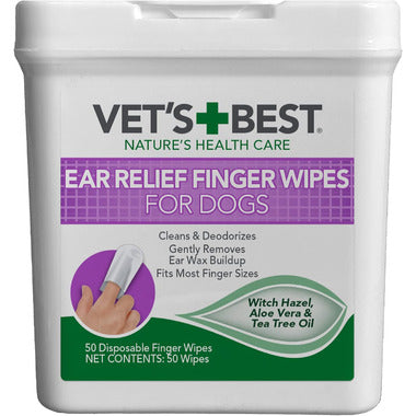 Vet's Best Ear Relief Finger Wipes