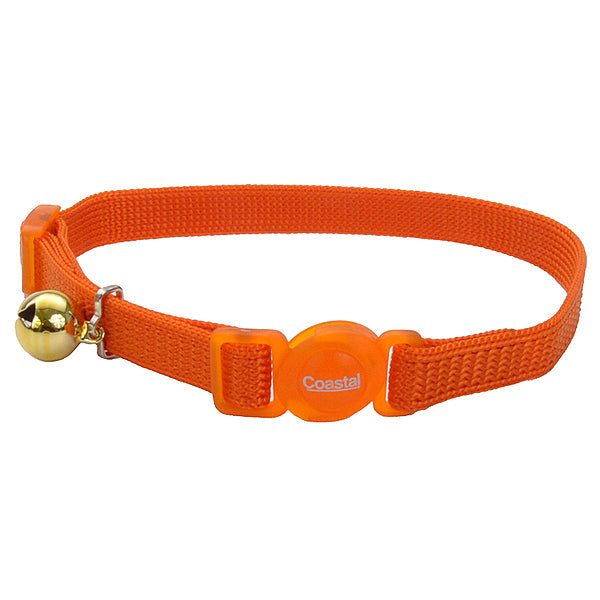 Safe Cat Adjustable Snag-Proof Breakaway Cat Collar, Sunset Orange, 3/8-in x 8-in-12-in (Size: 3/8-in x 8-in-12-in)
