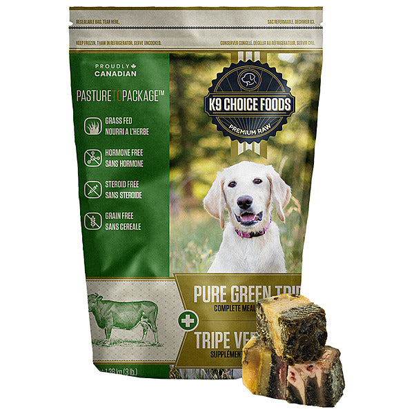 K9 Choice Foods Pure Green Tripe Frozen Dog Food, 15-lb (Size: 15-lb)