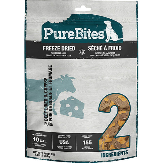 PureBites Beef Liver & Cheese Freeze-Dried Dog Treats, 8.8-oz (Size: 8.8-oz)