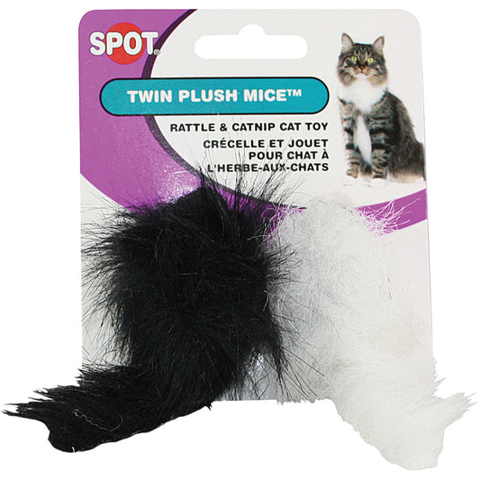 Ethical Pet Spot Twin Plush Mice Cat Toy, 2-pk (Size: 2-pk)