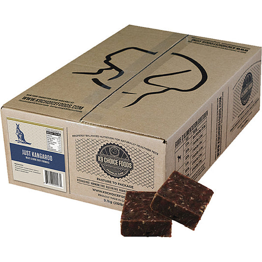 K9 Choice Foods Frozen Just Kangaroo Meat & Bone Formula Frozen Dog Food, 20-lb (Size: 20-lb)