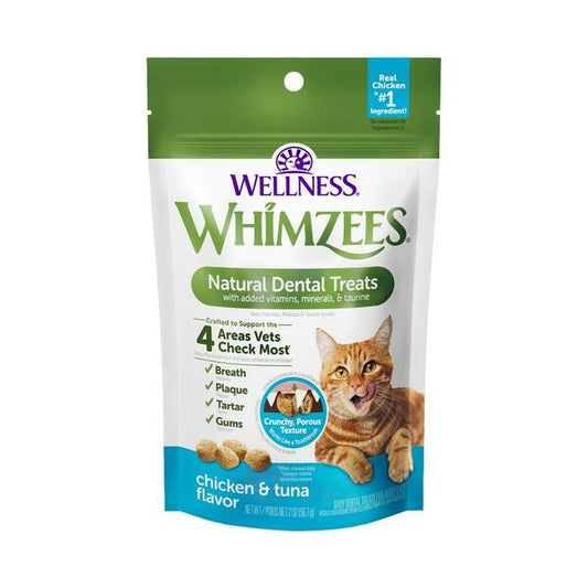 WHIMZEES Chicken & Tuna Natural Dental Cat Treats, 2-oz (Size: 2-oz)