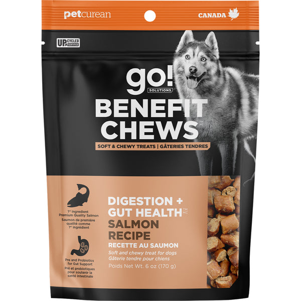 Go! Solutions Benefit Chews Digestion + Gut Health Salmon Dog Treats, 6-oz (Size: 6-oz)