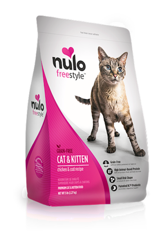 Nulo Cat Freestyle Chicken & Cod Recipe Grain-Free Dry Cat & Kitten Food, 12-lb (Size: 12-lb)