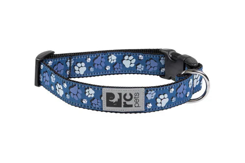 RC Pets Clip Dog Collar, Fresh Tracks Blue, Large (Size: Large)