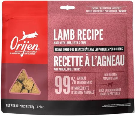 ORIJEN Grass-Fed Lamb Grain-Free Freeze-Dried Dog Treats, 3.25-oz (Size: 3.25-oz)